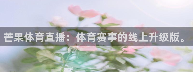 芒果体育直播：体育赛事的线上升级版。